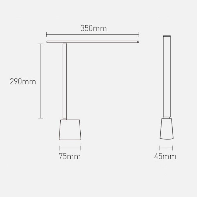 Oplaadbare bureau led lamp met dim functie - Design Meubelz