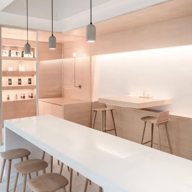 Moderne LED Hanglamp – Minimalistisch Cement Design – Voor Eetkamer, Restaurant & Woonkamer