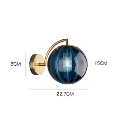 Nordic Wandlamp met Glazen Bol – Moderne LED Wandverlichting – Voor Woonkamer, Slaapkamer & Gang