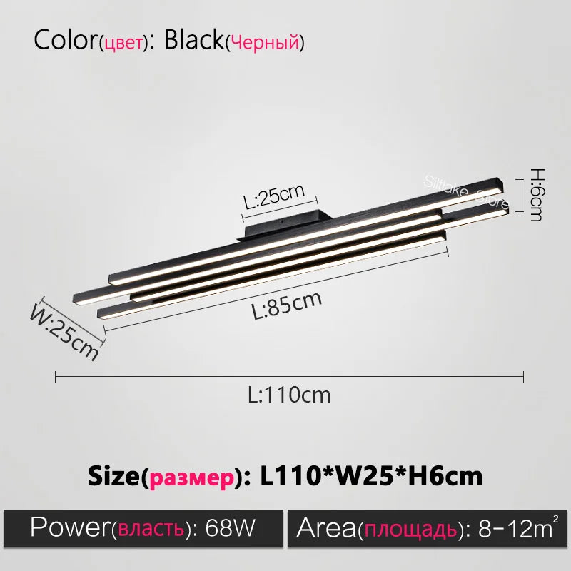 Zwarte Nordic LED Hanglamp – Minimalistische Design Kroonluchter – Voor Woonkamer, Eetkamer & Bar