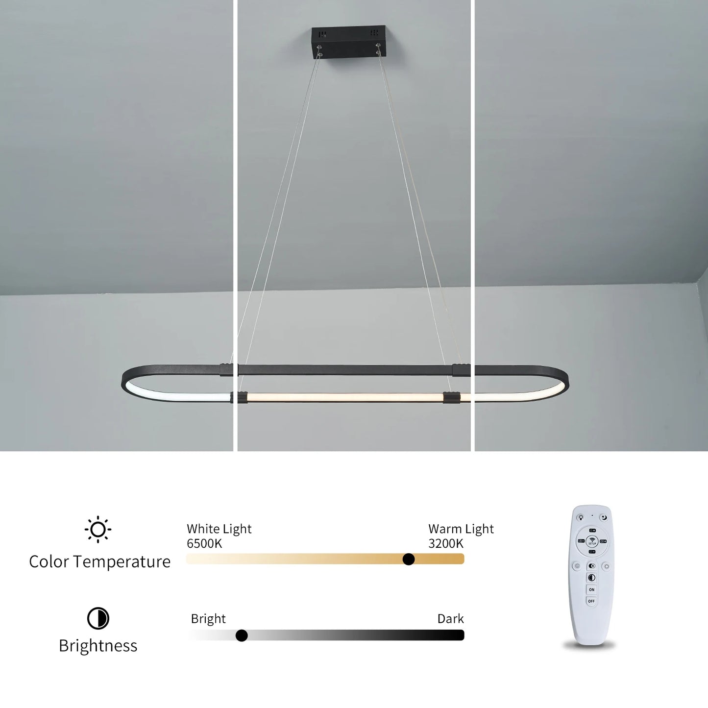 Moderne Dimbare LED Hanglamp – Design Plafondlamp – Voor Eetkamer, Keuken & Slaapkamer
