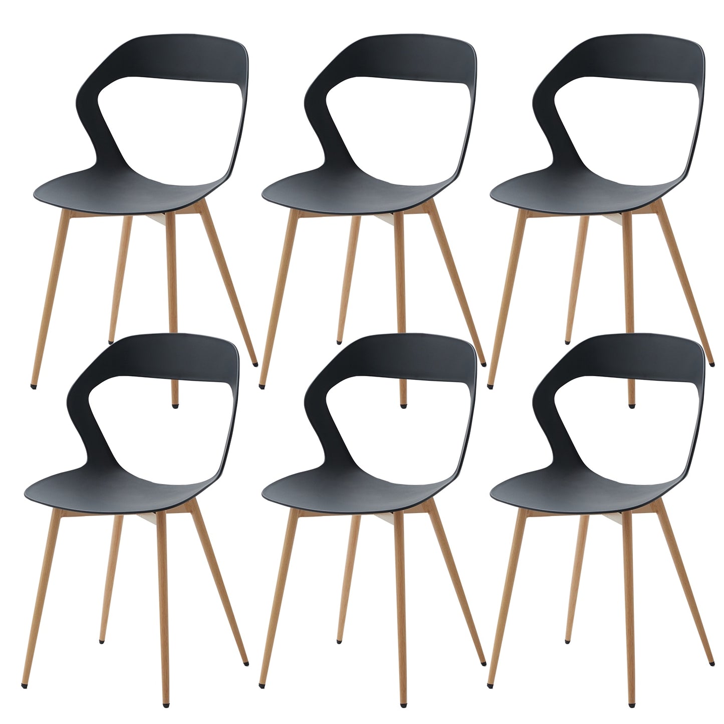 Nordicz Design eetkamerstoelen houten poten set 6 stuks - Design Meubelz