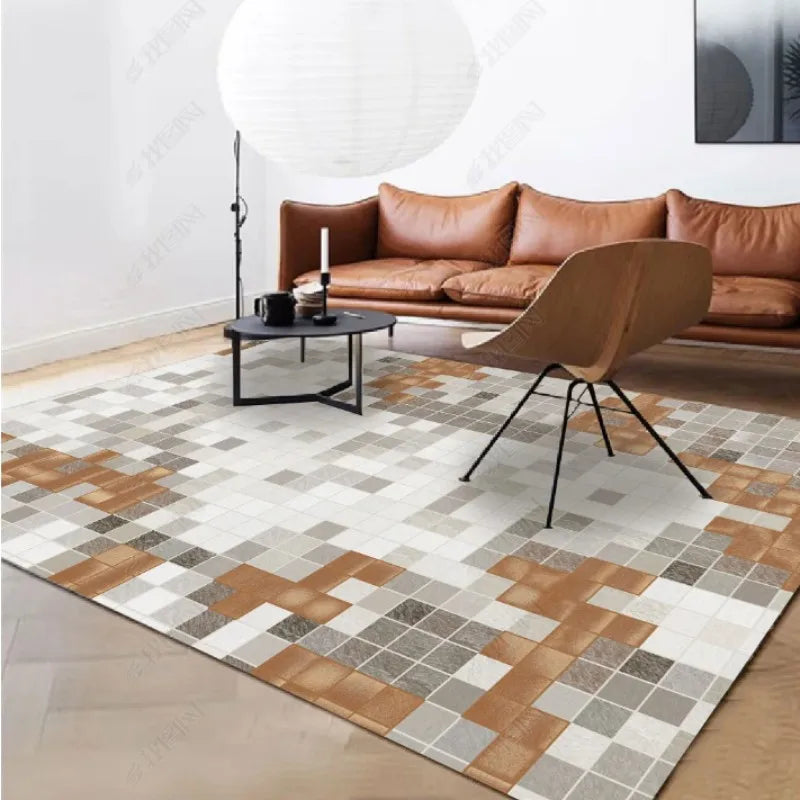 Nordicz Design geblokte vloerkleed
