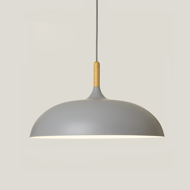 Minimalistische Moderne Hanglamp – Hout & Aluminium – E27 Fitting – Voor Woonkamer, Slaapkamer & Hotel