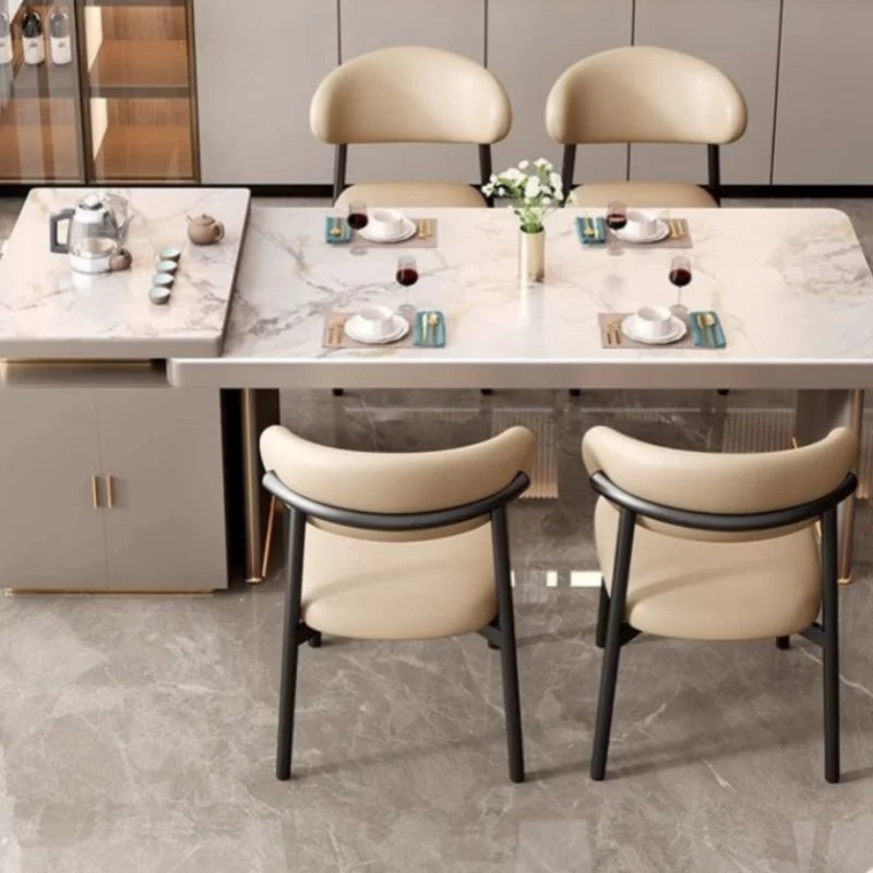 Moderne Nordic Eetkamerstoel – PU Lederen Zitting | Luxe & Comfortabel