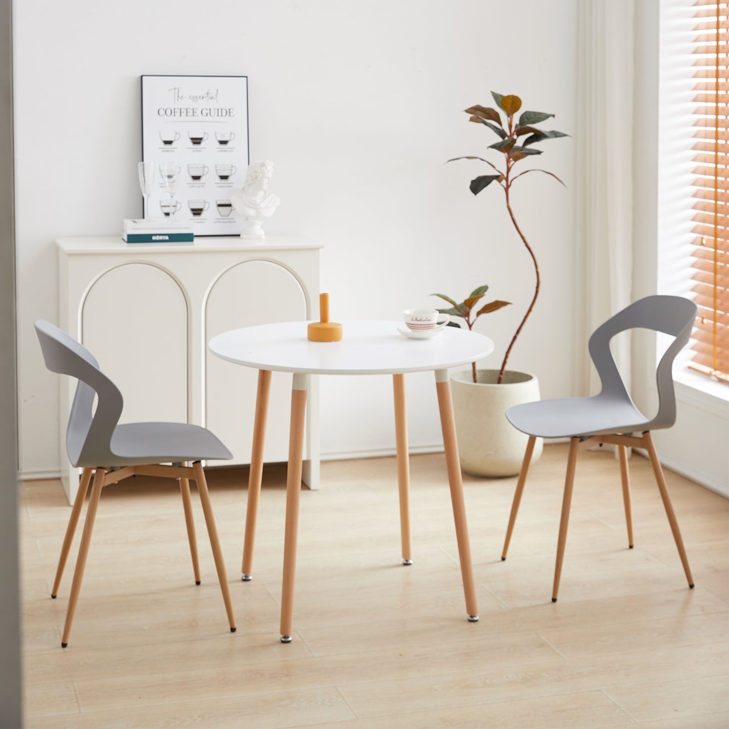 Nordicz Design eetkamerstoelen houten poten set 6 stuks - Design Meubelz