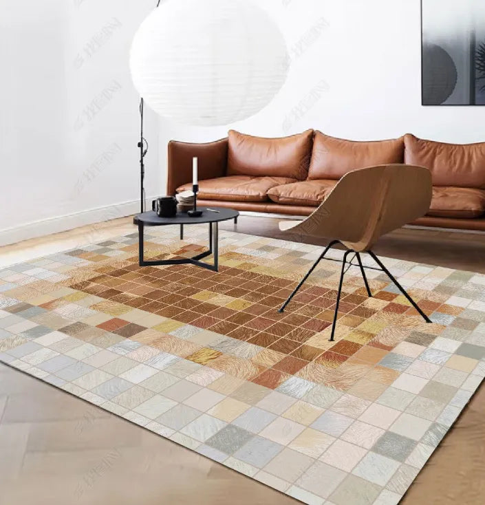Nordicz Design geblokte vloerkleed