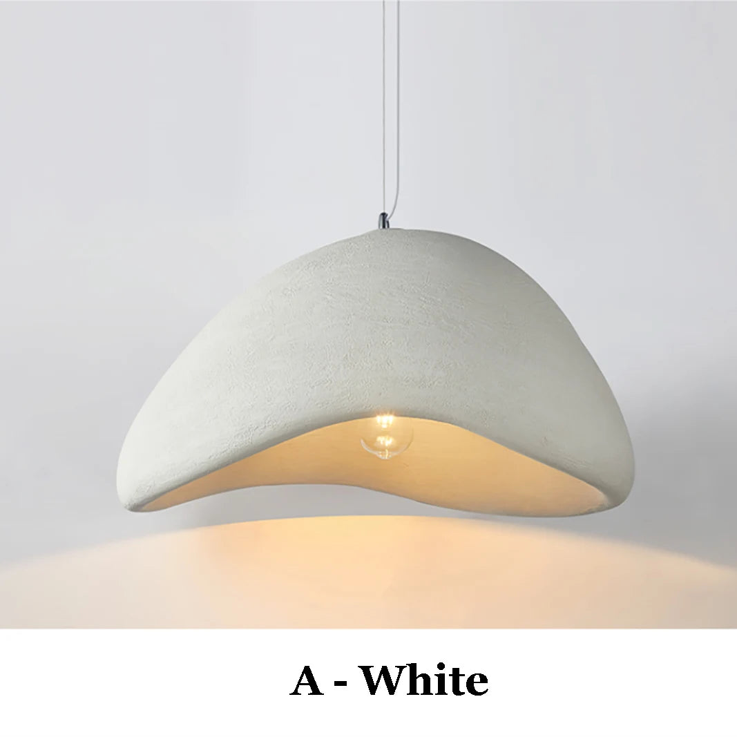 Japanse Wabi-Sabi LED Hanglamp – Minimalistische Handgemaakte Plafondlamp – Voor Eetkamer, Woonkamer & Slaapkamer