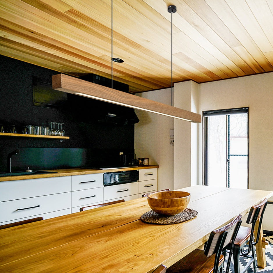 Houten moderne led hanglamp - Design Meubelz