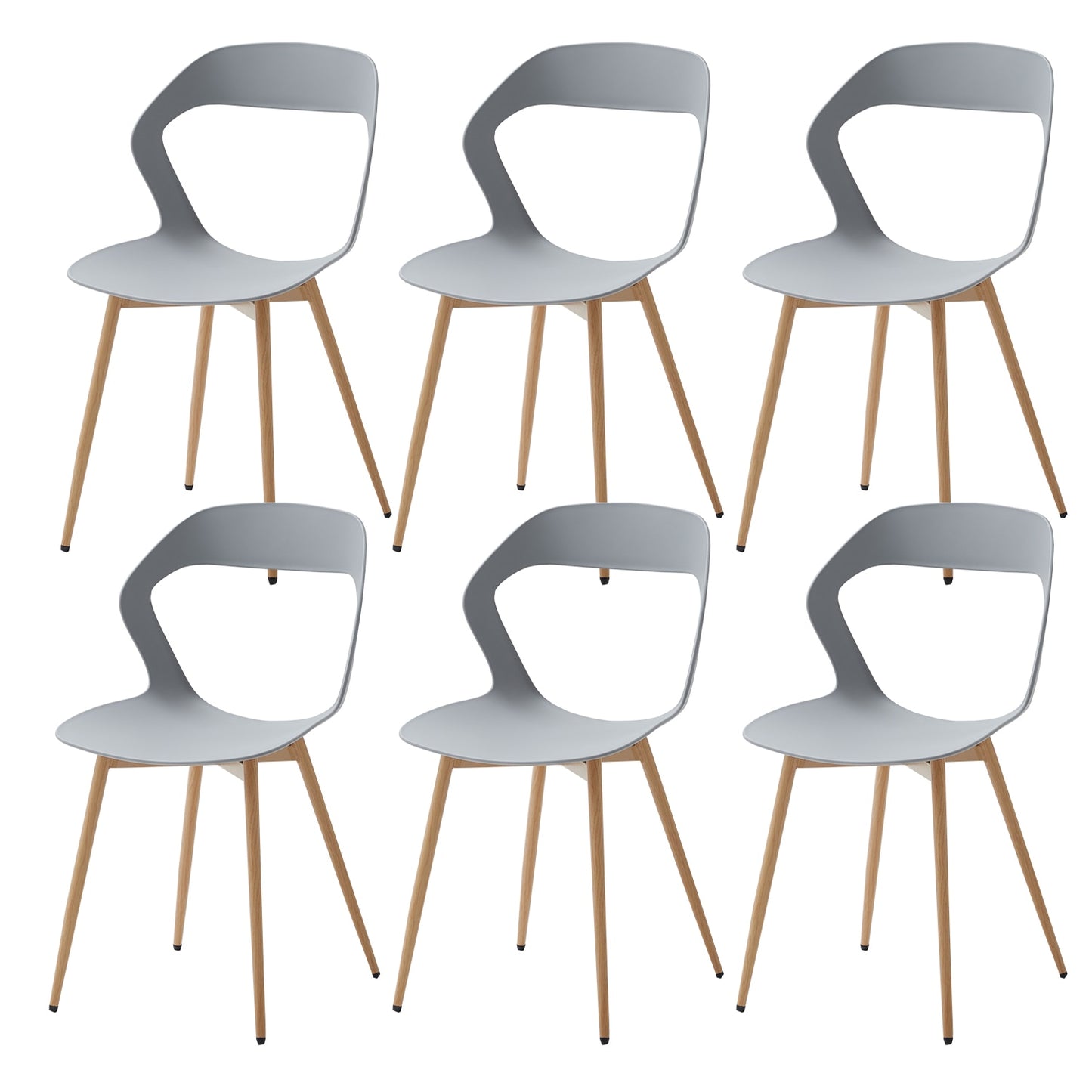 Nordicz Design eetkamerstoelen houten poten set 6 stuks - Design Meubelz