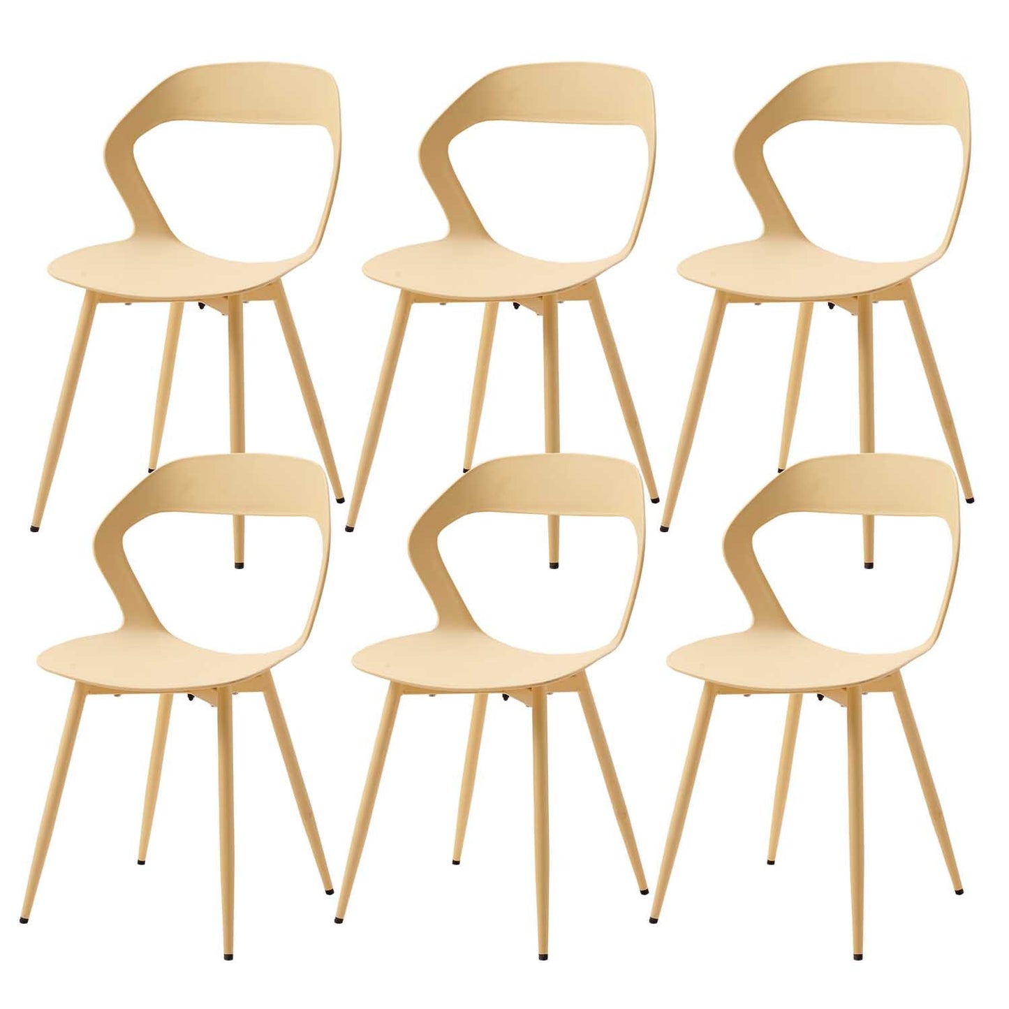 Nordicz Design eetkamerstoelen effen set 6 stuks - Design Meubelz
