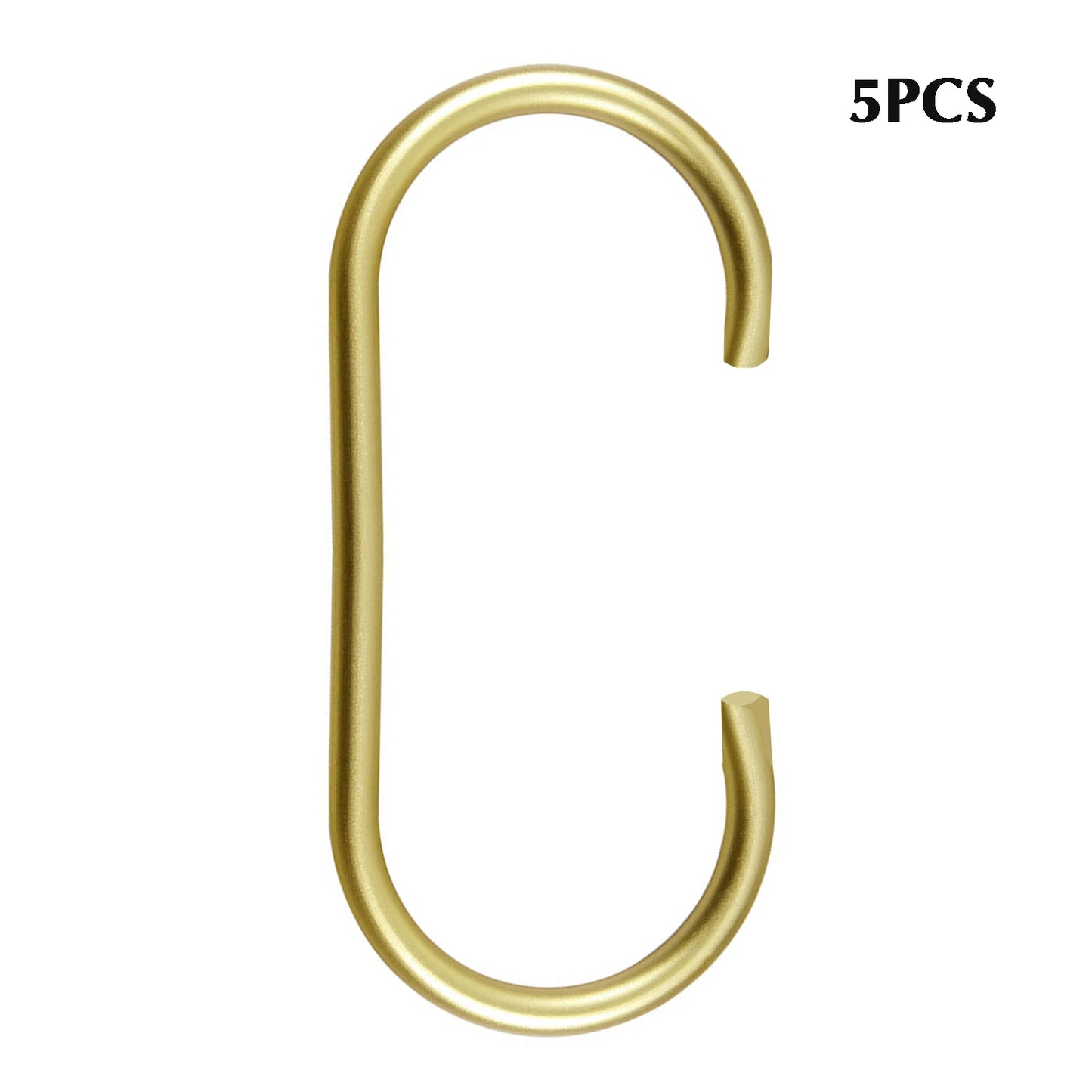 Set van 5 S-vormige Aluminium Haken – Multifunctionele Ophanghaken voor Keuken, Kleding & Accessoires