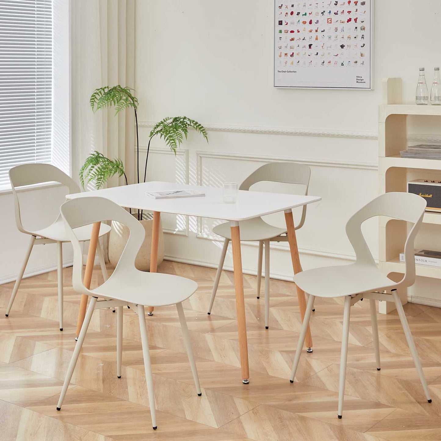 Nordicz Design eetkamerstoelen effen set 6 stuks - Design Meubelz