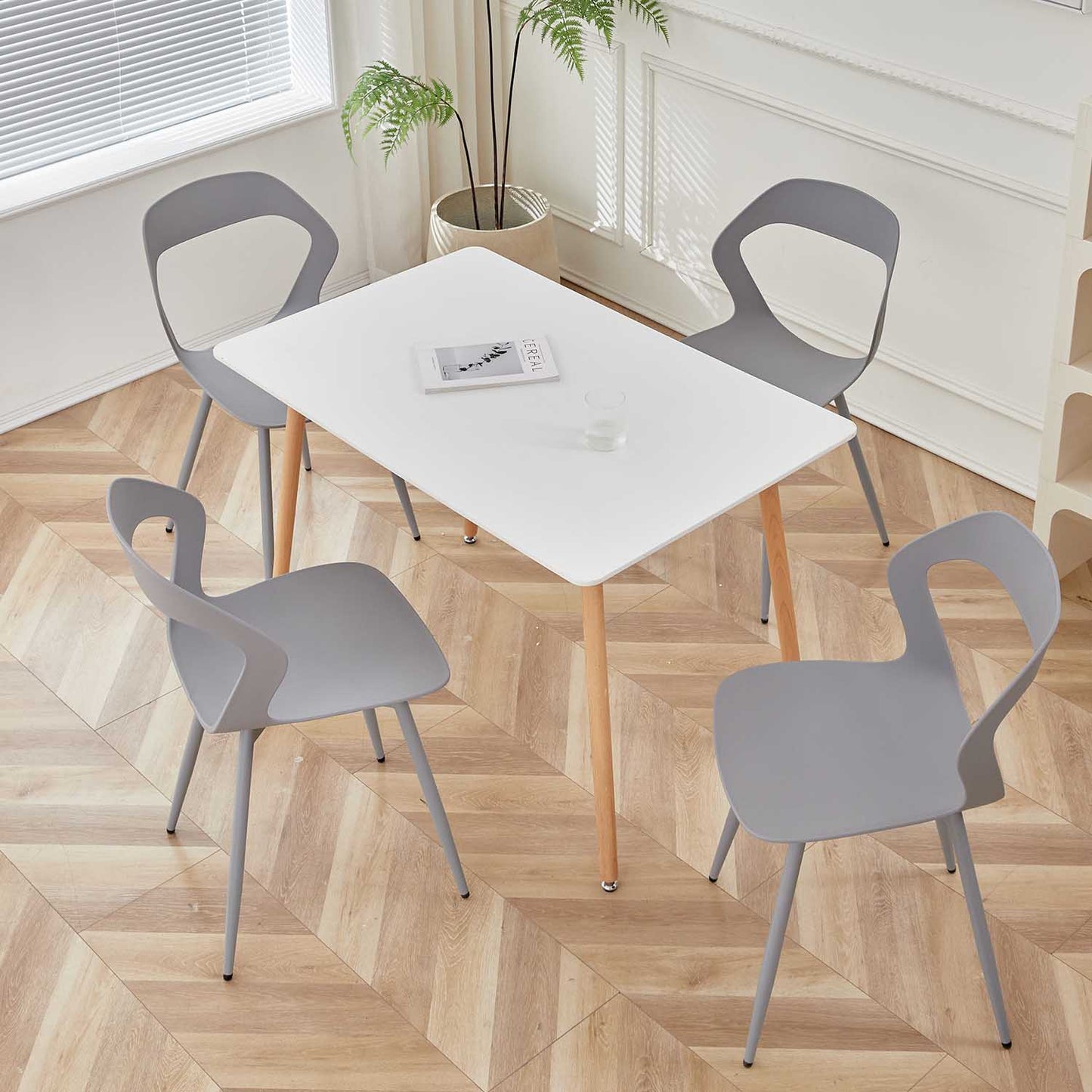 Nordicz Design eetkamerstoelen effen set 6 stuks - Design Meubelz
