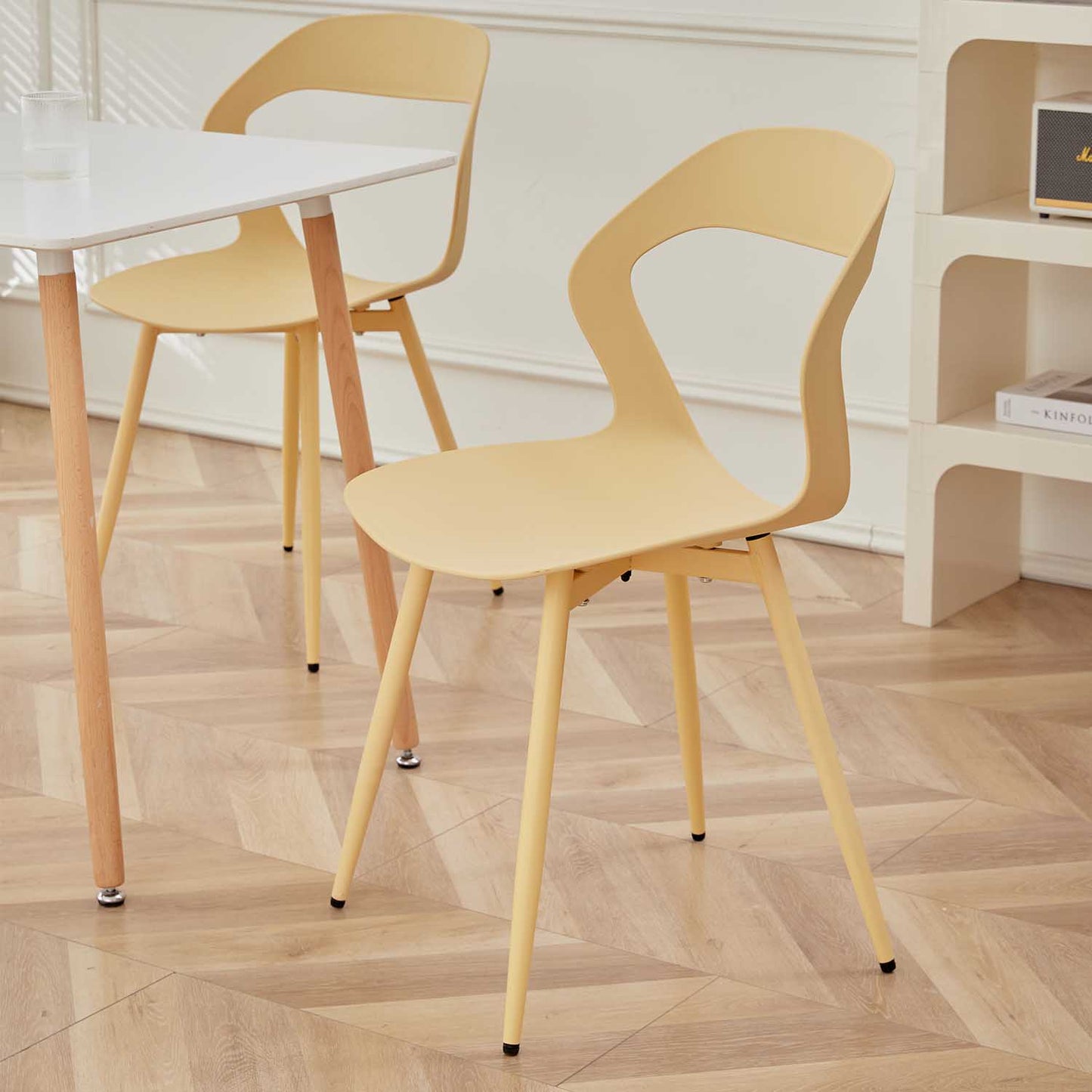 Nordicz Design eetkamerstoelen effen set 6 stuks - Design Meubelz
