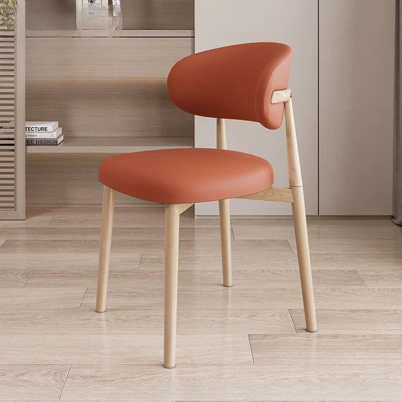 Moderne Nordic Eetkamerstoel – PU Lederen Zitting | Luxe & Comfortabel