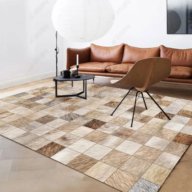 Nordicz Design geblokte vloerkleed