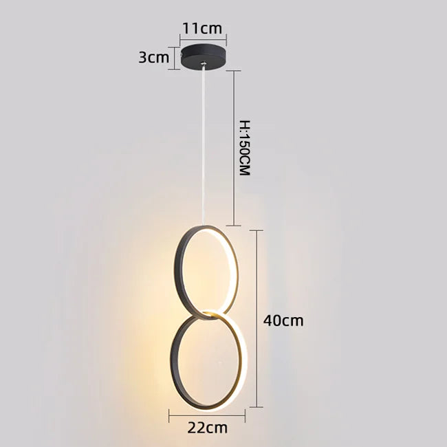Moderne Ringvormige LED Hanglamp – Minimalistisch Design – Voor Slaapkamer, Woonkamer & Restaurant