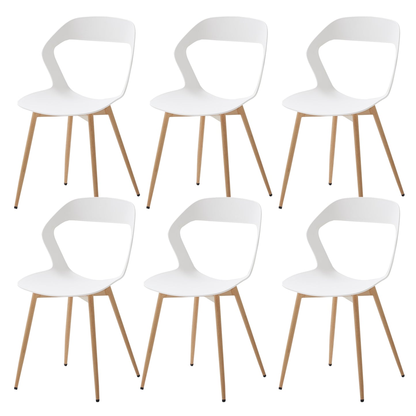 Nordicz Design eetkamerstoelen houten poten set 6 stuks - Design Meubelz