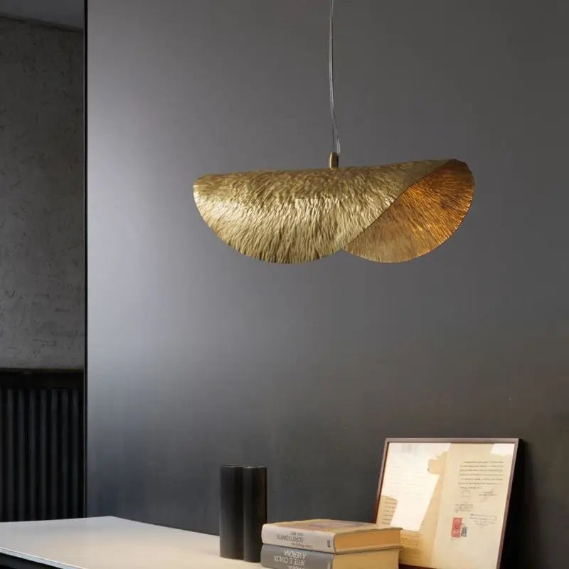 Gouden Lotusblad Hanglamp – Luxe Designlamp voor Woonkamer, Eetkamer & Keuken