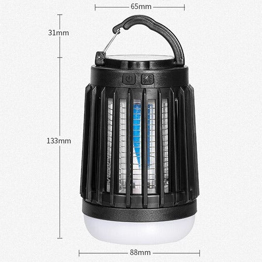 Muggen vanger met dimare led-lamp en zonnepaneel - Design Meubelz