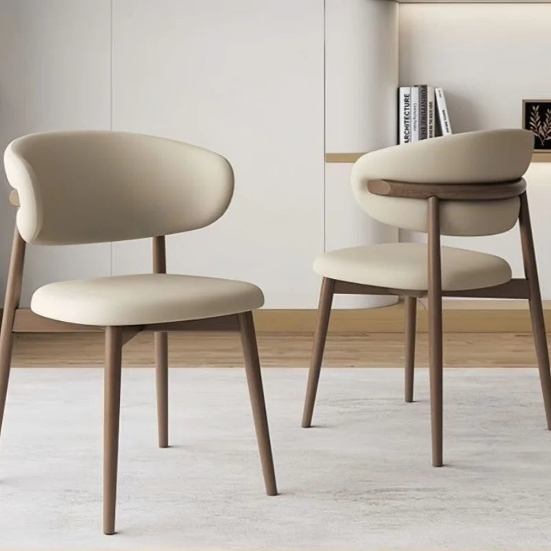 Moderne Nordic Eetkamerstoel – PU Lederen Zitting | Luxe & Comfortabel