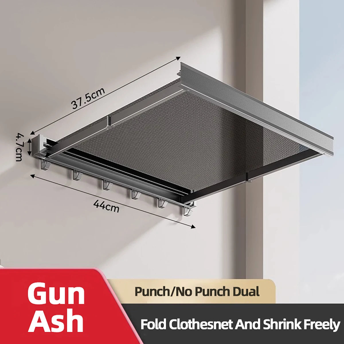 Opvouwbare Kapstok met Haken – Ruimtebesparende Oplossing voor Badkamer & Balkon