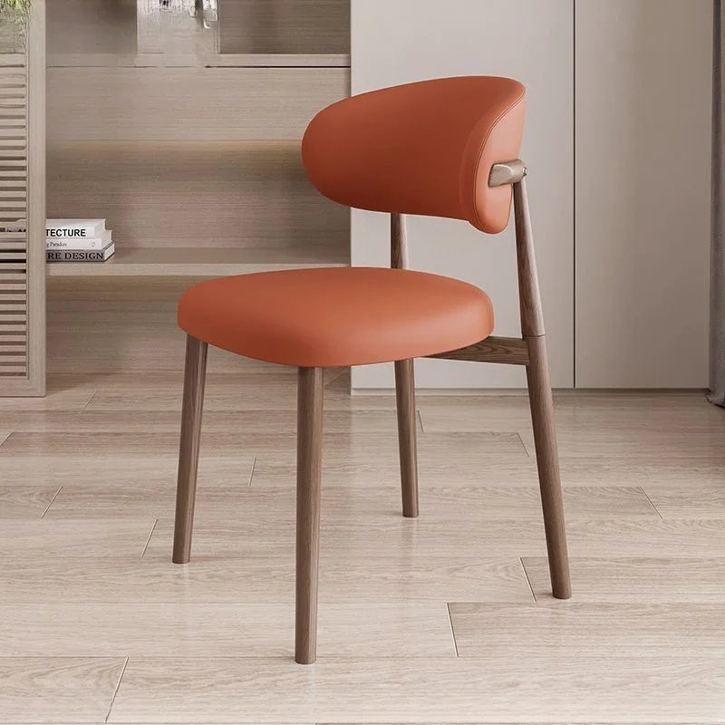 Moderne Nordic Eetkamerstoel – PU Lederen Zitting | Luxe & Comfortabel