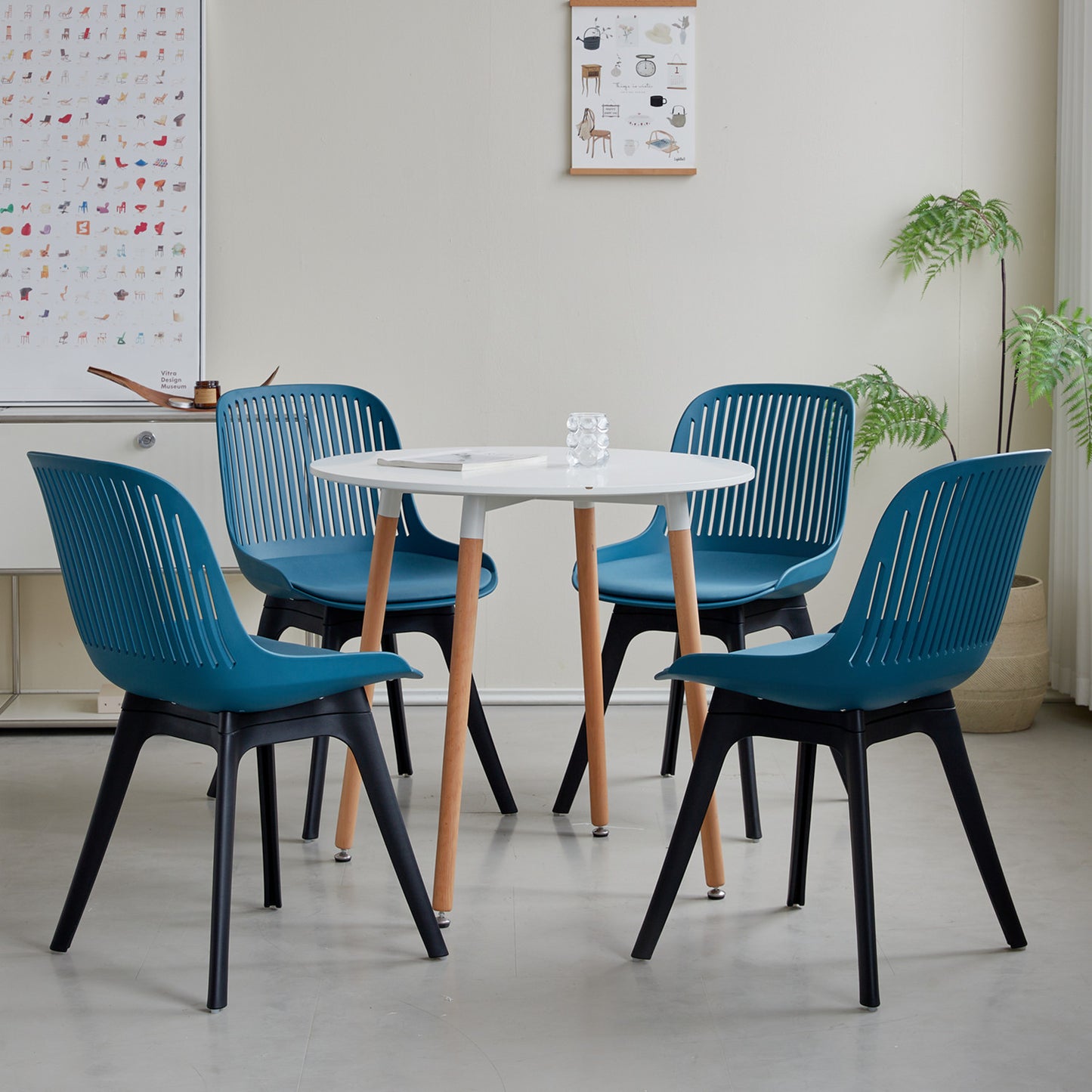 Nordicz Plast eetkamerstoelen set van 4 stuks - Design Meubelz