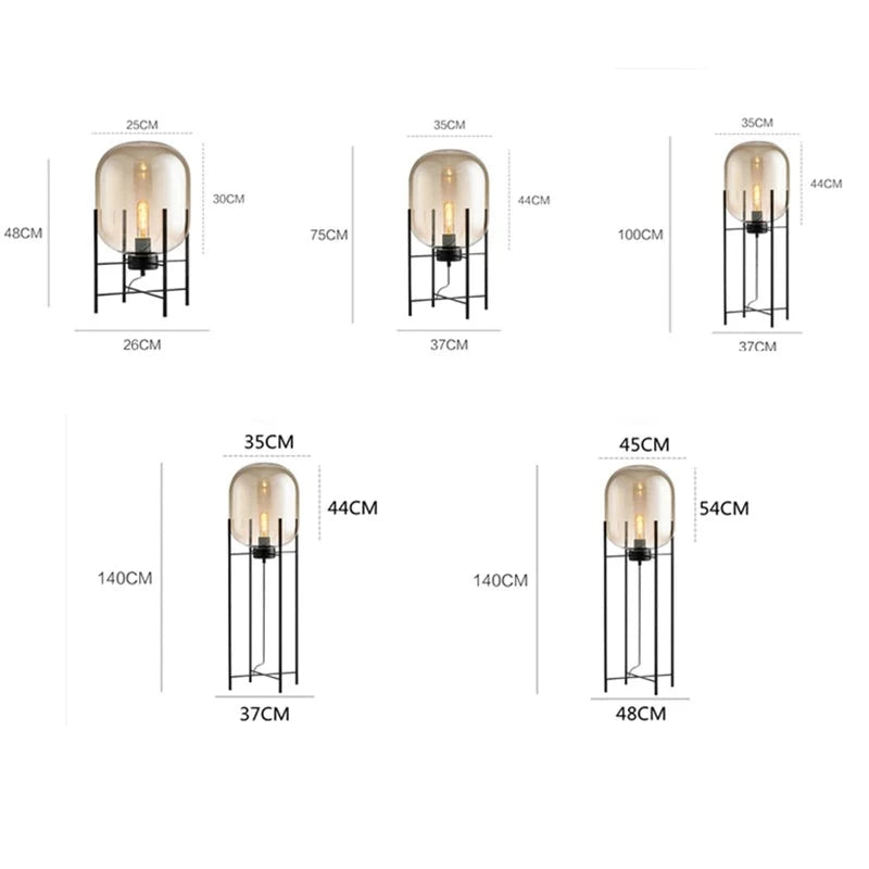 Nordicz Bubble glazen vloerlamp/staande lamp - Design Meubelz