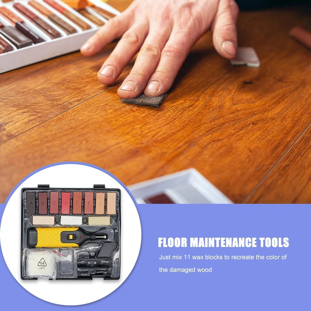 Laminaat Reparatieset Wax Systeem - Herstel Kleine Krassen op Vloeren, Meubels en Werkbladen - Design Meubelz