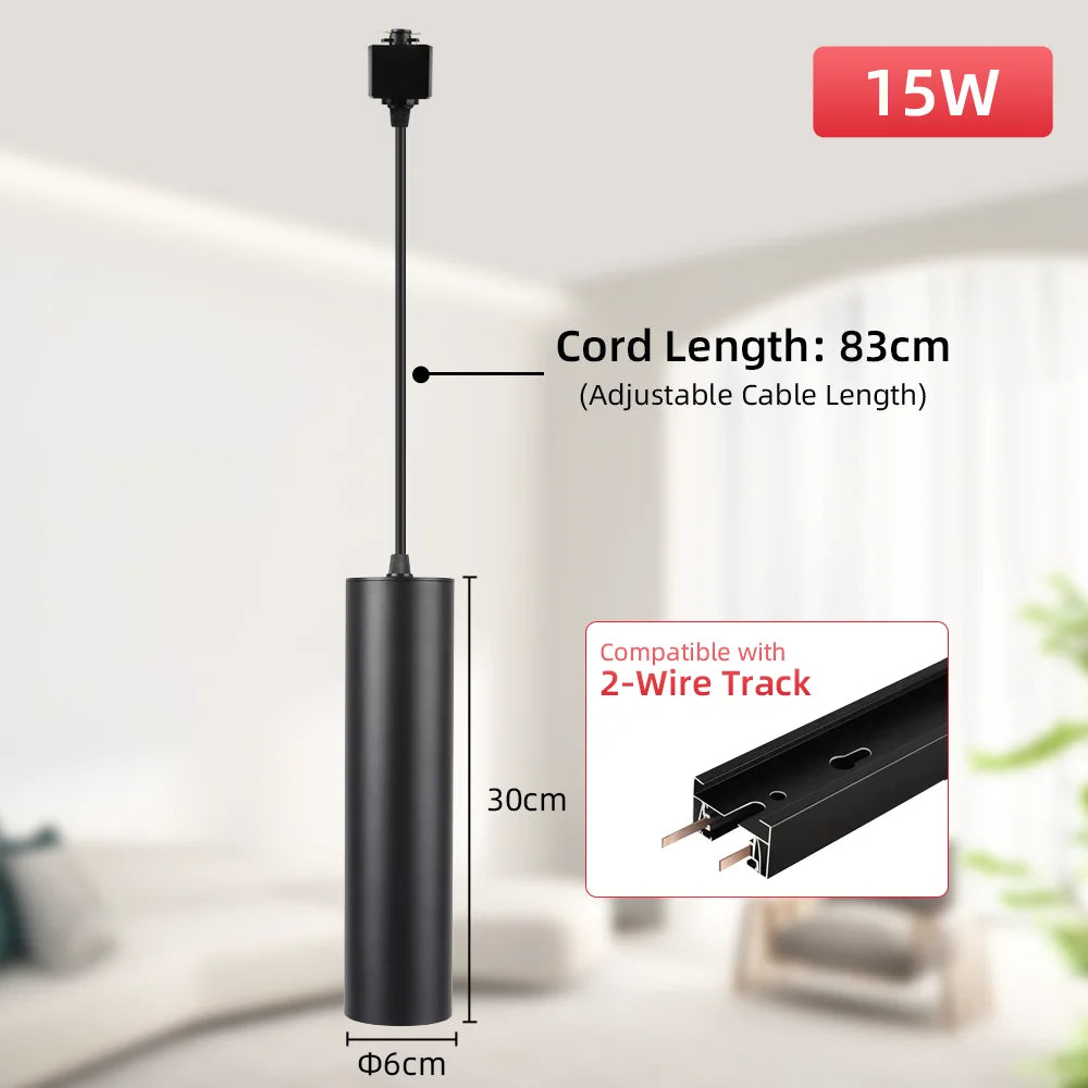 Moderne LED Railspot – 10W/15W Hanglamp voor Keuken, Woonkamer & Slaapkamer