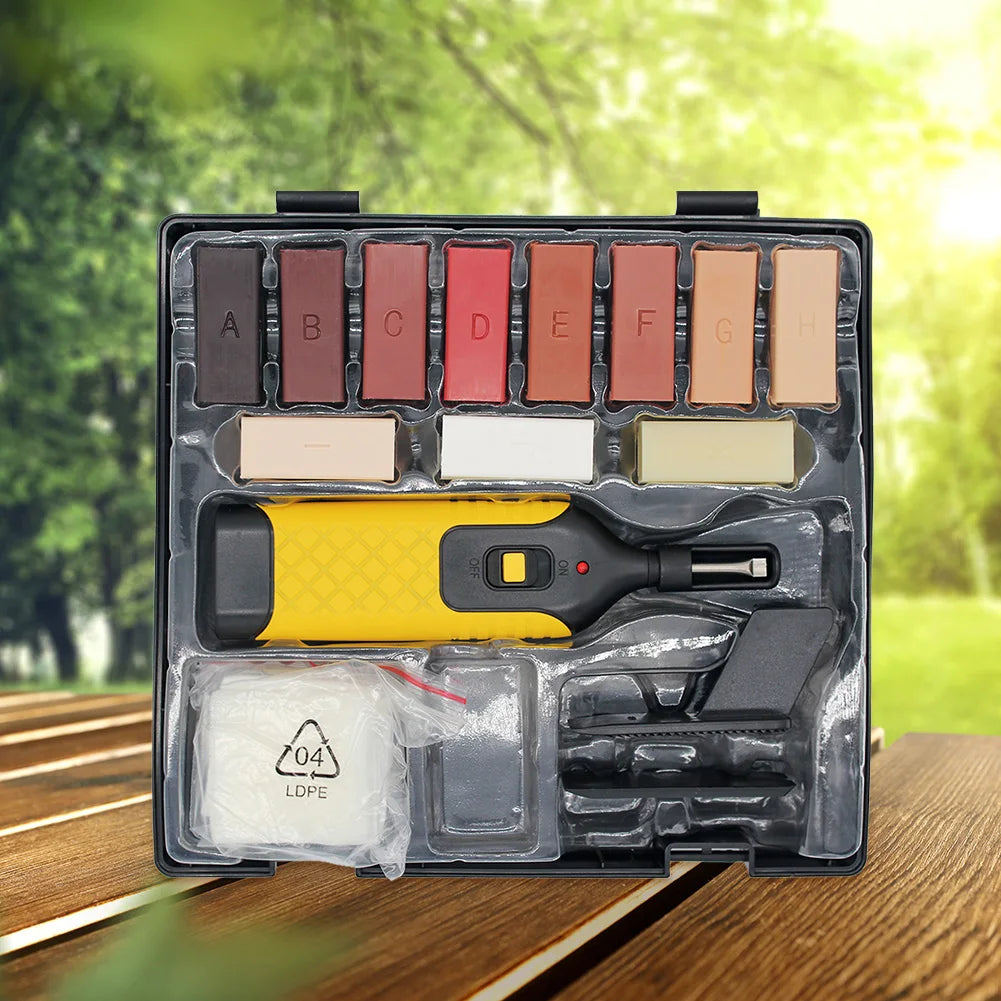 Laminaat Reparatieset Wax Systeem - Herstel Kleine Krassen op Vloeren, Meubels en Werkbladen - Design Meubelz