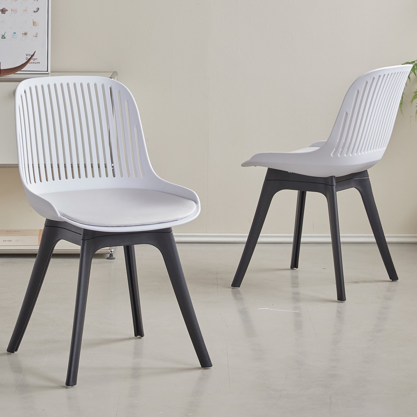 Nordicz Plast eetkamerstoelen set van 4 stuks - Design Meubelz