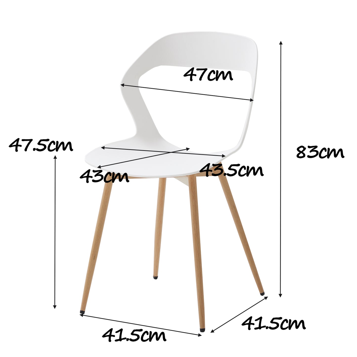 Nordicz Design eetkamerstoelen houten poten set 6 stuks - Design Meubelz