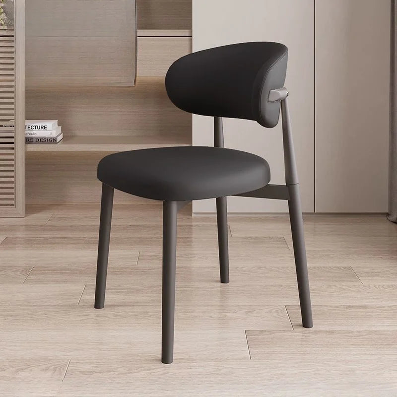 Moderne Nordic Eetkamerstoel – PU Lederen Zitting | Luxe & Comfortabel