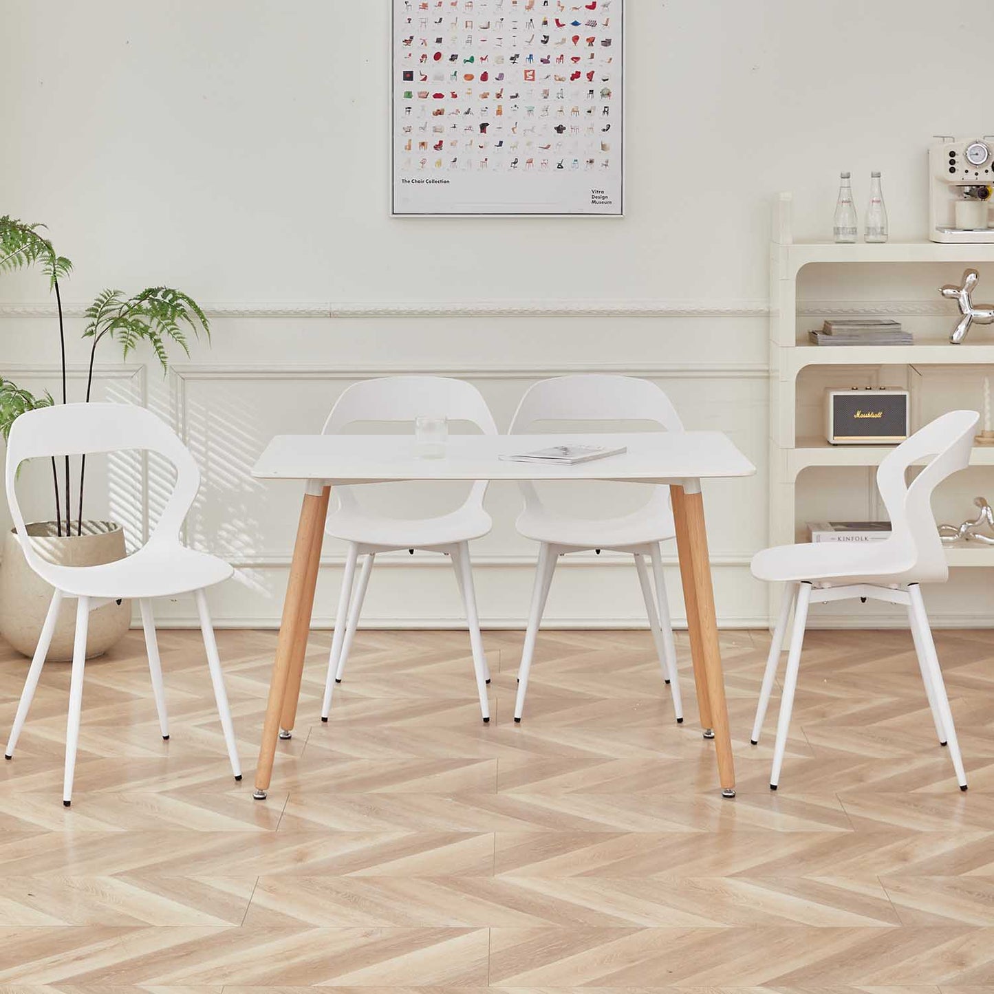 Nordicz Design eetkamerstoelen effen set 6 stuks - Design Meubelz