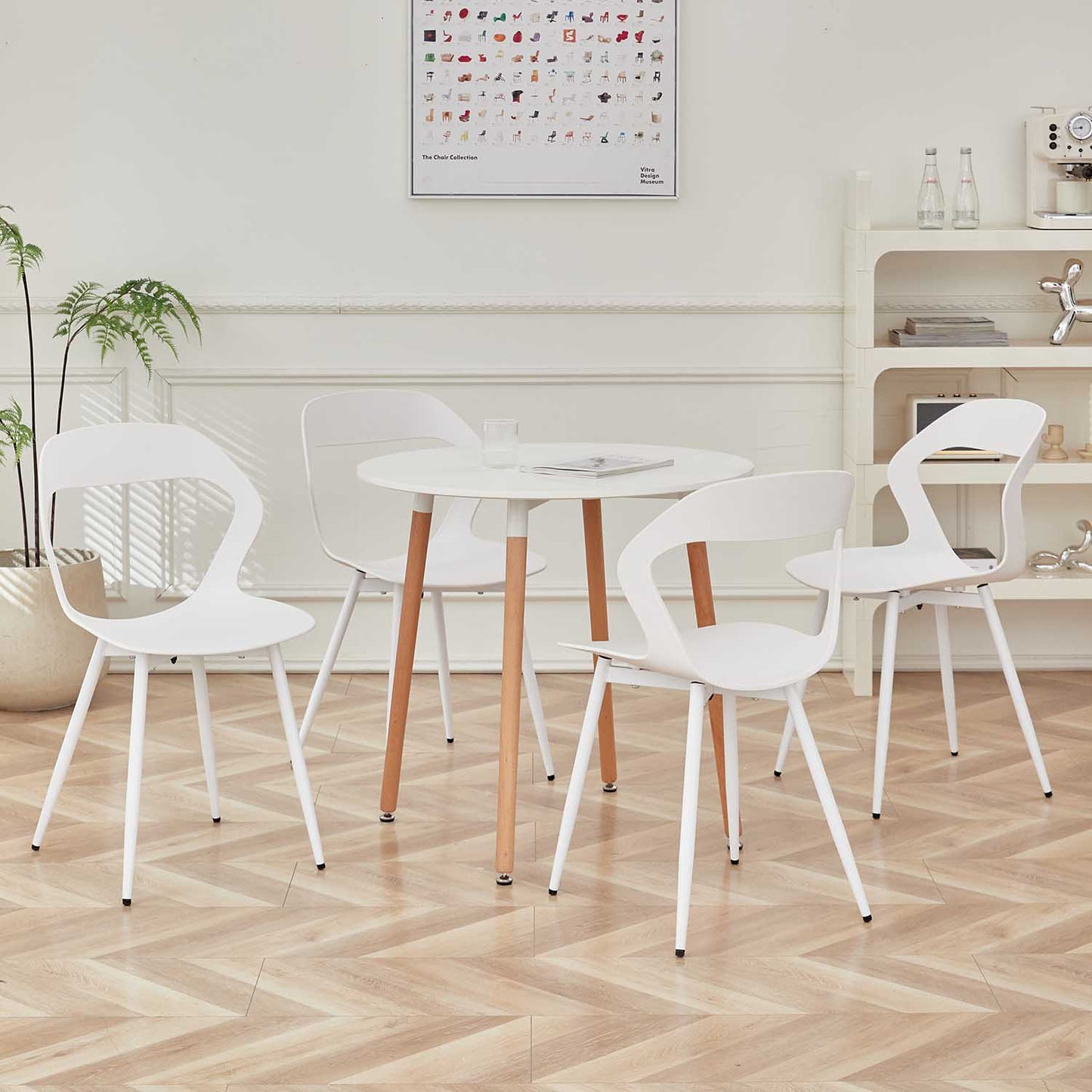 Nordicz Design eetkamerstoelen effen set 6 stuks - Design Meubelz