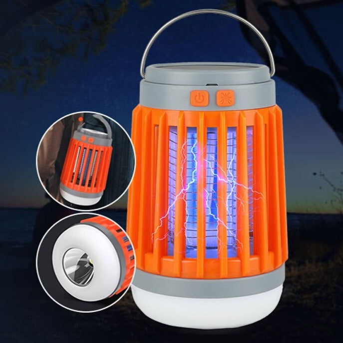 Muggen vanger met dimare led-lamp en zonnepaneel - Design Meubelz