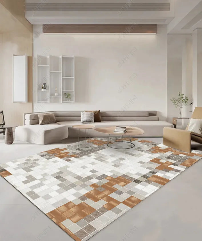 Nordicz Design geblokte vloerkleed
