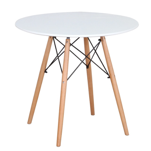 Nordicz Trä ronde eettafel houten onderstel zwart - Design Meubelz