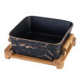 Nordicz Marmor kom met houten tableau 23.5 cm marmer - Design Meubelz