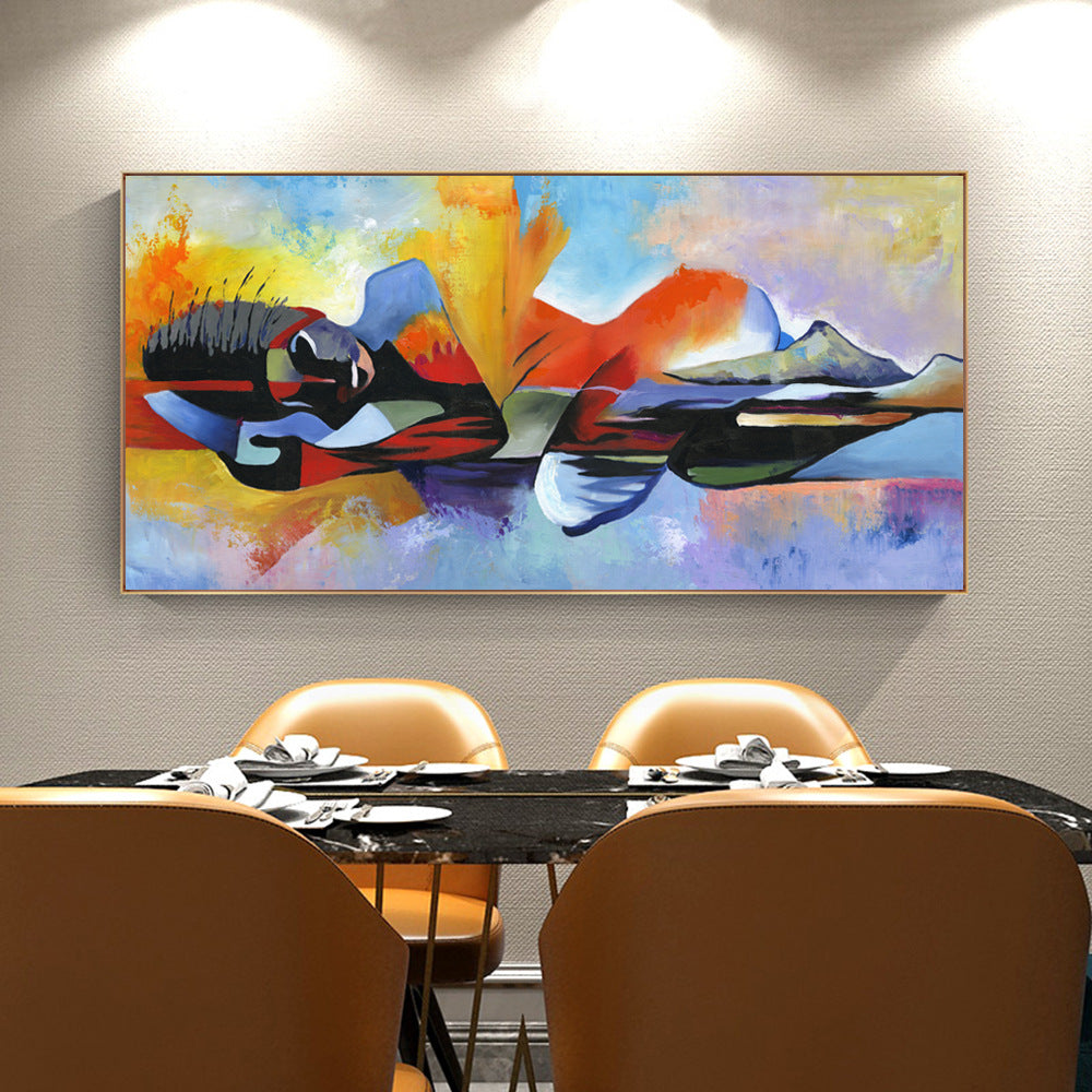 Nordicz Målning abstracte wanddecoratie - Design Meubelz