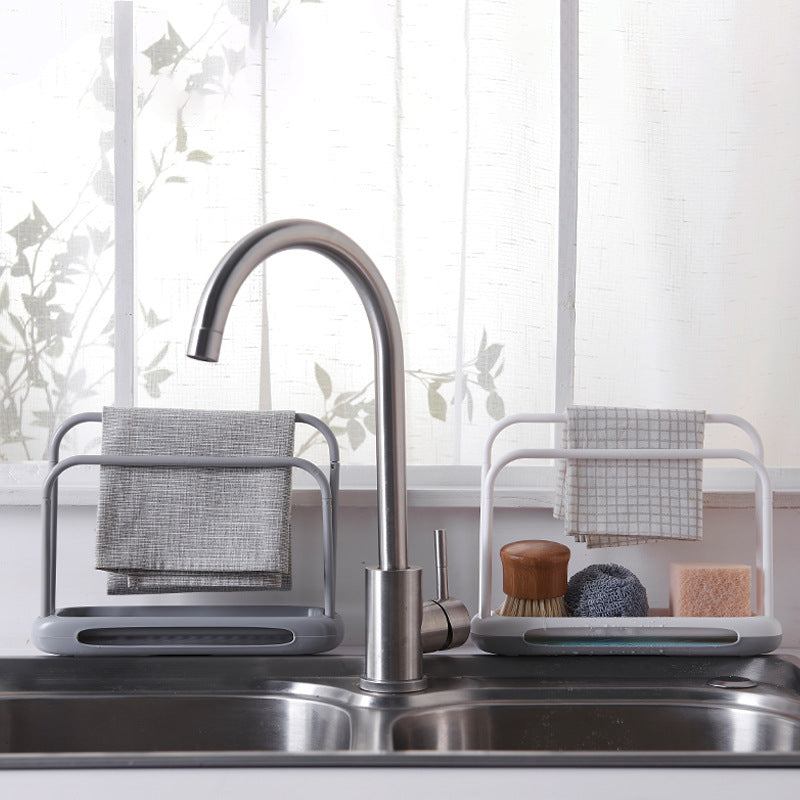 Nordicz dubbel droogrek met lekbakje voor op het aanrecht wit - Design Meubelz