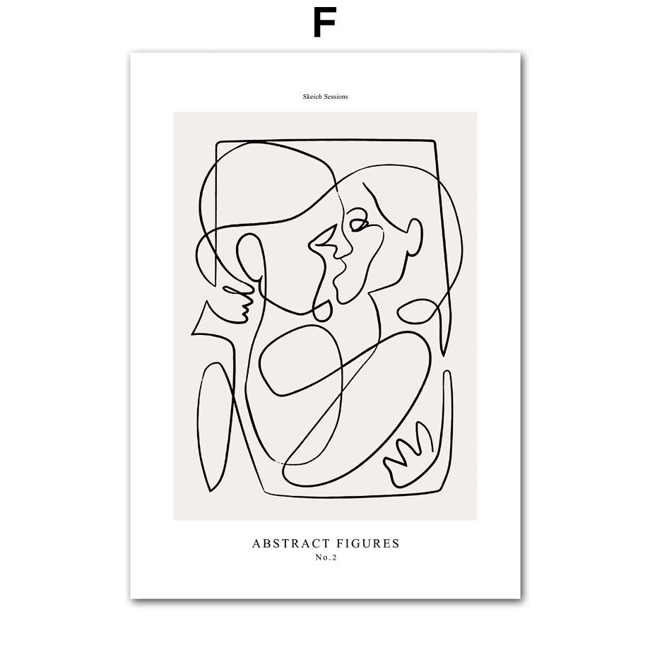 Nordicz Målning Scandinavisch abstracte wanddecoratie 30 x 40 cm - Design Meubelz