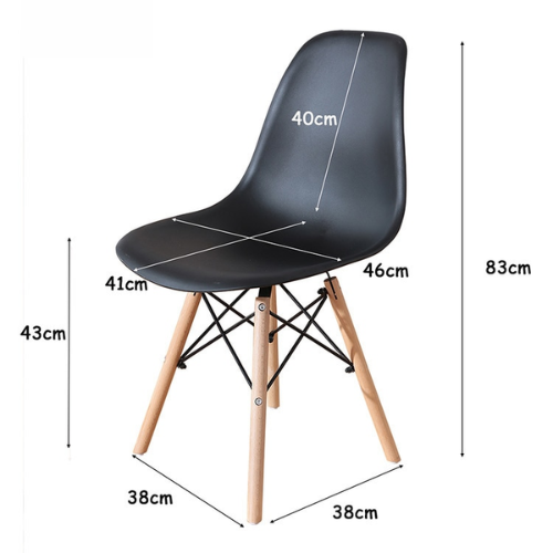 Nordicz Trä kuip eetkamerstoelen set houten onderstel 4 stuks - Design Meubelz