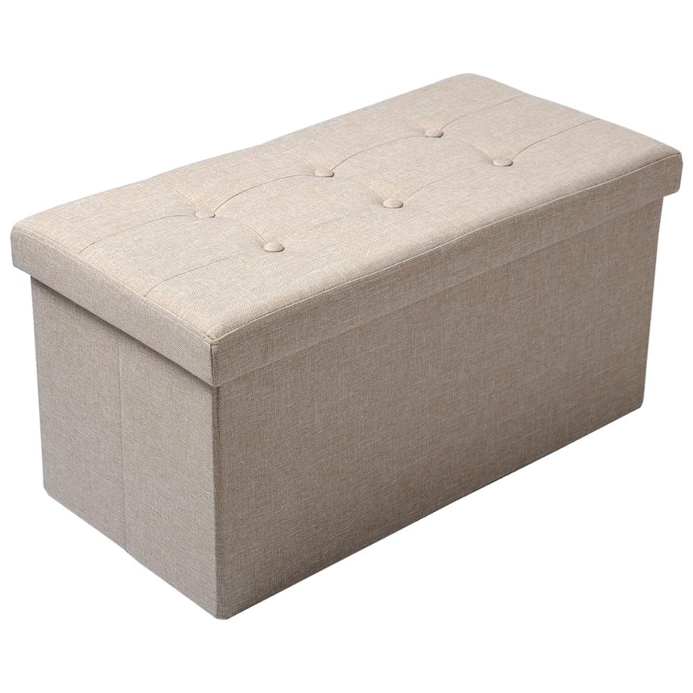 Opvouwbare poef met opslag 80 liter - Design Meubelz