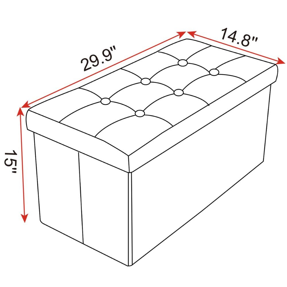 Opvouwbare poef met opslag 80 liter - Design Meubelz