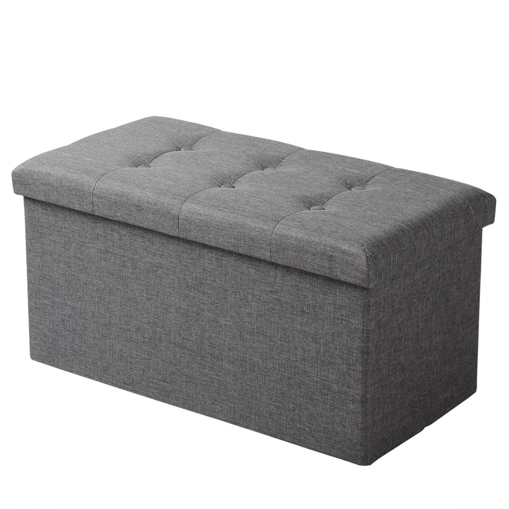 Opvouwbare poef met opslag 80 liter - Design Meubelz