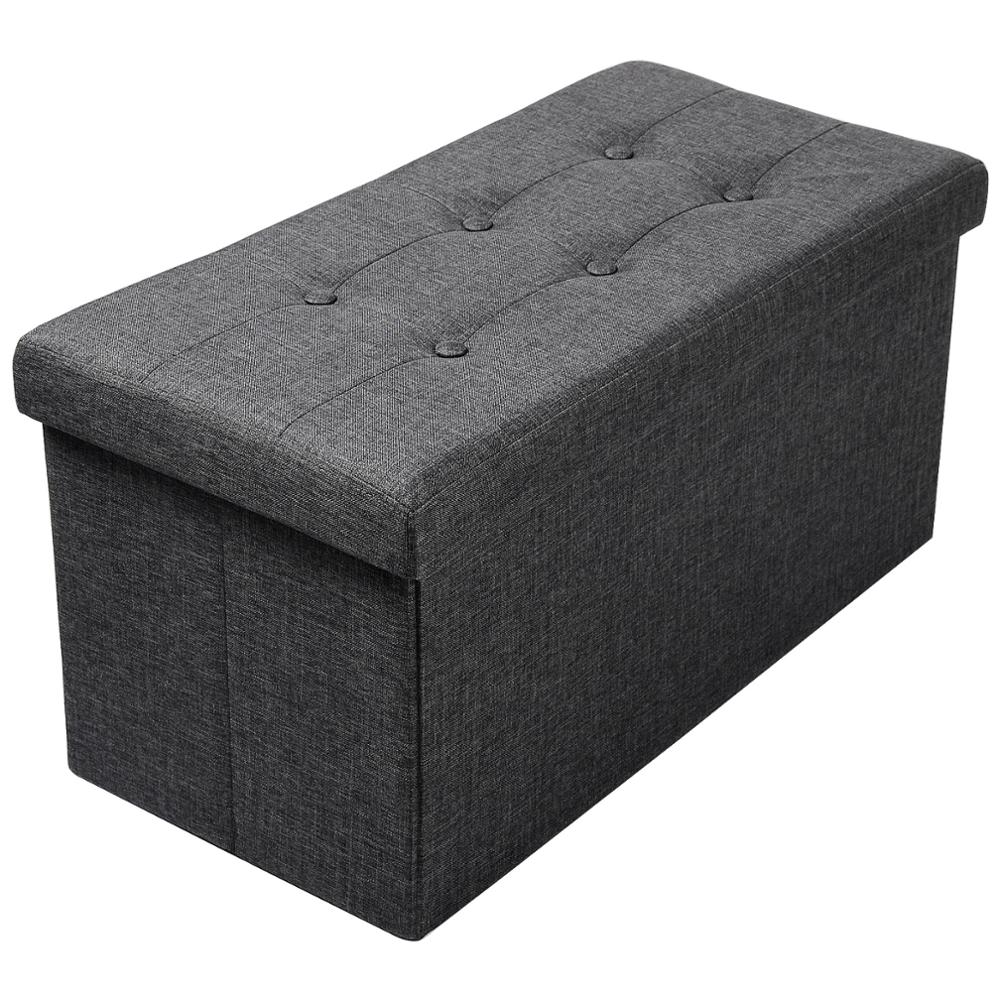 Opvouwbare poef met opslag 80 liter - Design Meubelz